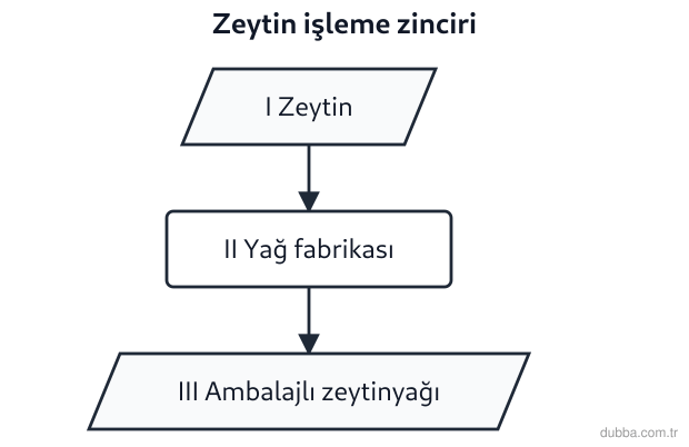 Coğrafya — Ekonomik Faaliyetler ve Etkileri ünitesi: Aydın’daki zeytin işleme şemasında II numaralı kutu hangi ekonomik faaliyet özelliğine karşılık