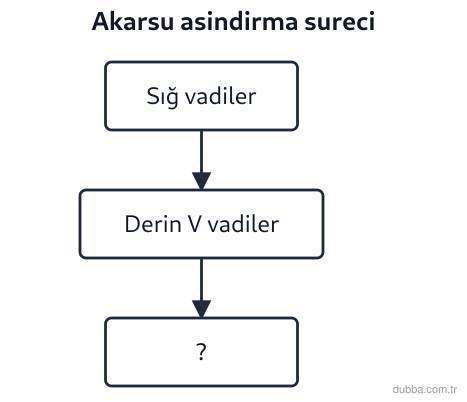 Coğrafya — Doğal Sistemler ve Süreçler ünitesi: Akarsu aşındırmasının son evresinde taban seviyesine yakın yükseltide oluşan düz veya az dalgal