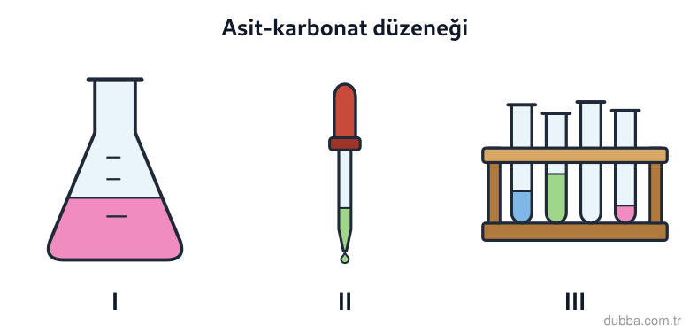 Kimya — Etkileşim ünitesi: Kalsiyum karbonatın seyreltik hidroklorik asitle etkileşimi için hangisi, olayın kimyasal değiş