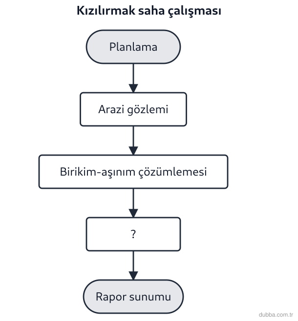 Coğrafya — Doğal Sistemler ve Süreçler ünitesi: Kızılırmak mendereslerinde 2024 güz döneminde yürütülen çalışmada akış şemasındaki boş kutu han